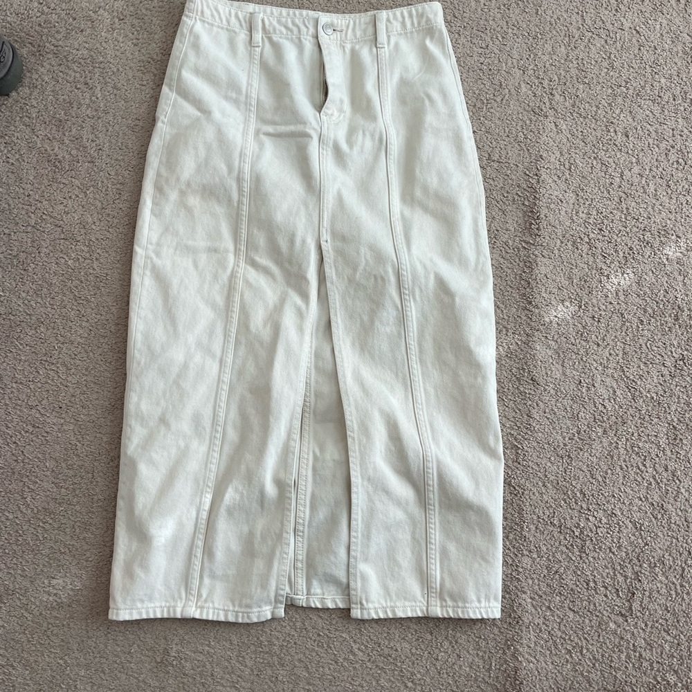 Miou Muse Jean skirt Medium, off white